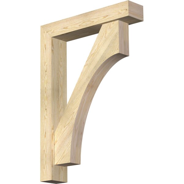 Ekena Millwork Westlake Block Rough Sawn Bracket w/ Offset Brace, Douglas Fir, 6"W x 30"D x 42"H BKT0604X30X42WTL05RDF - main